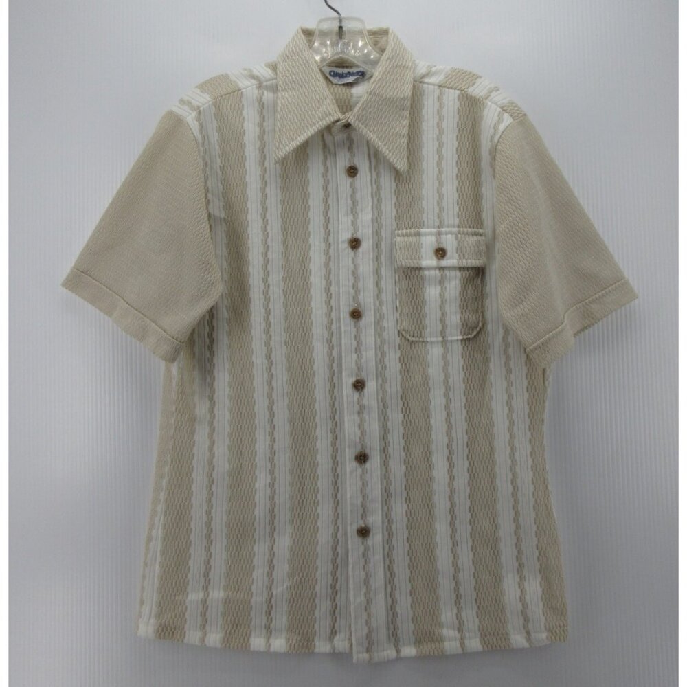 VINTAGE Challenger Shirt Medium 70s Sopranos Mob Leisure Dagger Collar